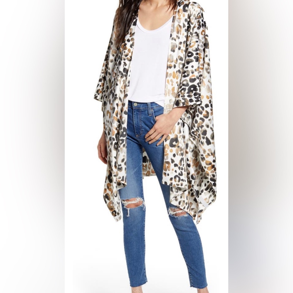Nordstrom Leopard Print Kimono Coverup
